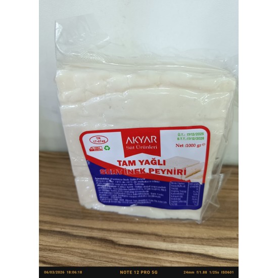 Ezine Akyar Köy İnek Peyniri 1 KG