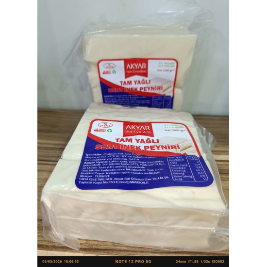 Ezine Akyar Köy İnek Peyniri 1 KG