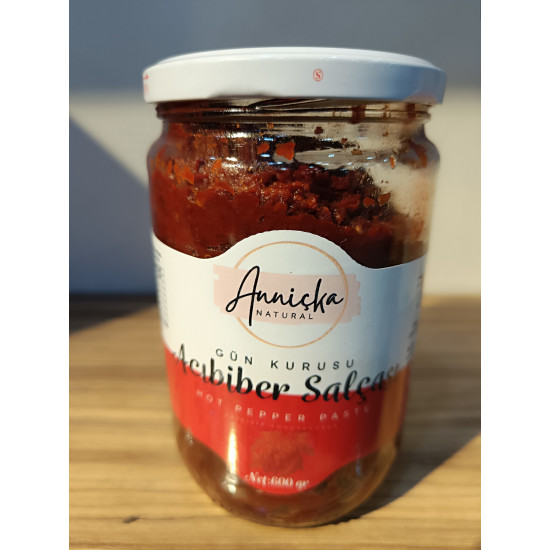 El Yapımı Anniçka Acı Biber Salçası Gün  Kurusu 600gr