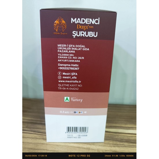 Madenci Dayı'nın Şurubu 350 Gr