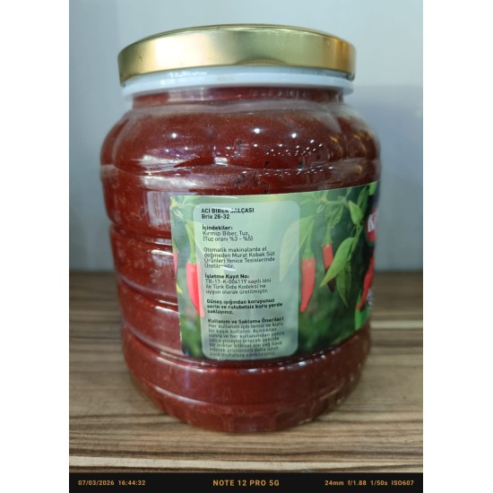Kobak Acı Biber Salçası 1600 Gr