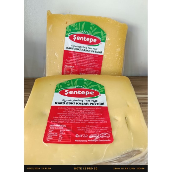 Şentepe Eski Kaşar Peyniri 1 Kg 