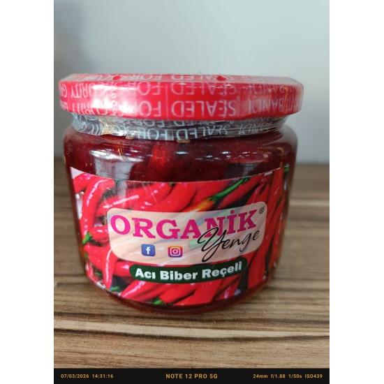 Organik Yenge Acı Biber Reçeli 200 Gr