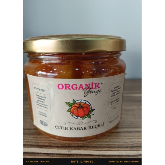 Organik Yenge Çıtır Kabak Reçeli 375 Gr
